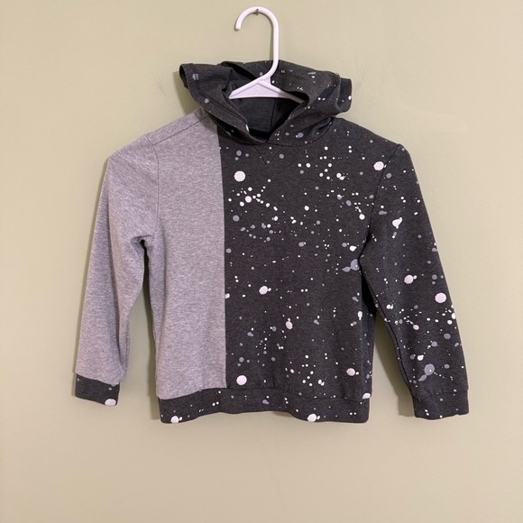 Andy & Evan Charcoal and Black splatter Hoodie sweatshirt - Picture 4 of 9